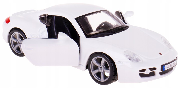 PORSCHE CAYMAN S MODEL METEL BBURAGO 1:32 BIAŁY