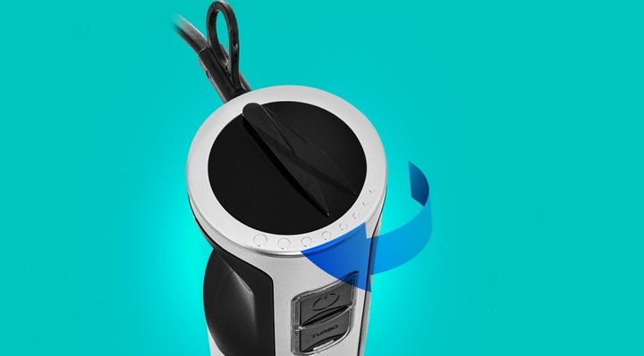 BLENDER WIELOFUNKCYJNY RĘCZNY ROZDRABNIACZ MOCNY 1200W Srebrny MIKSER