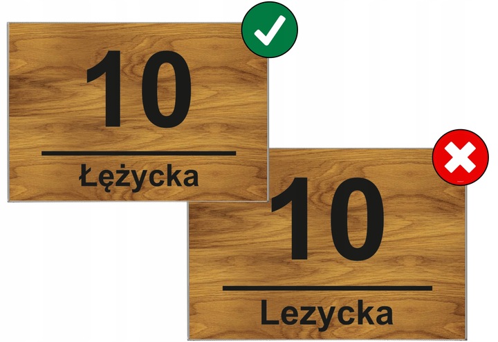 RÓŻNE WZORY TABLICZKA + DYSTANSE MONTAŻOWE | Z NUMEREM DOMU ADRESEM ULICĄ