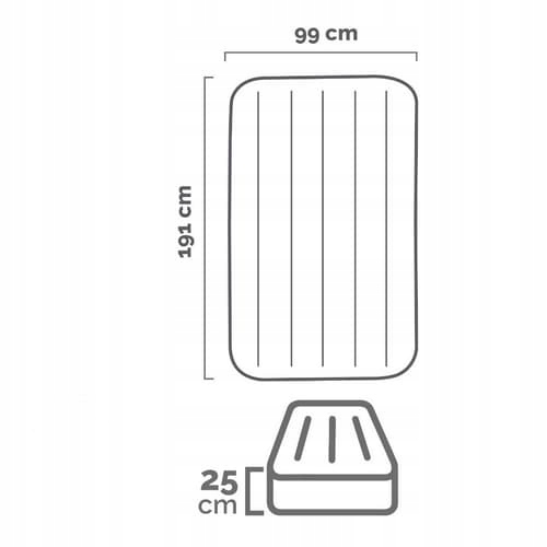 Intex 64146 Nadmuchiwane łóżko Twin 99x19x25cm z pompką