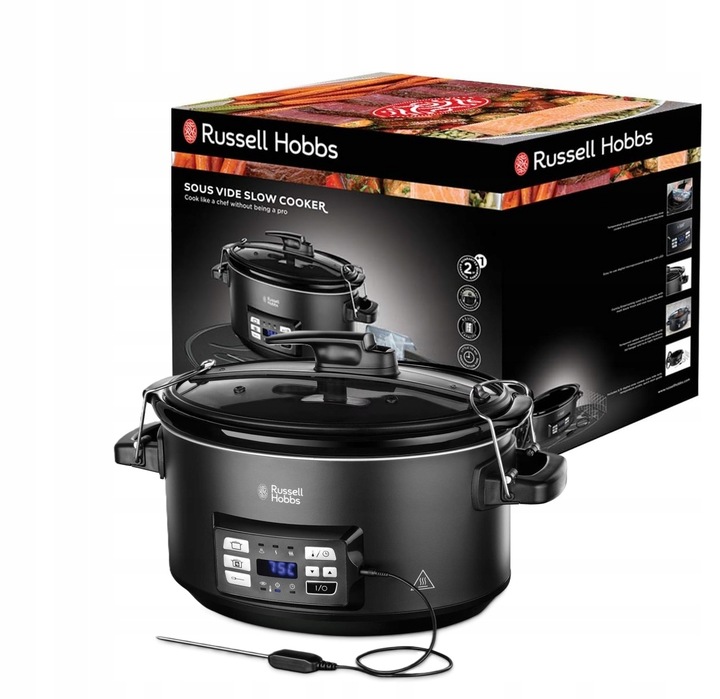 Wolnowar 3w1 Russell Hobbs Slow Cooker 6,5l Slow Cooker, Sous Vide