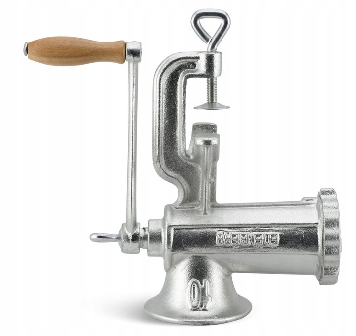 RĘCZNA MASZYNKA do MIELENIA Mięsa Żeliwna nr. 10 Nadziewarka 3 Sita Lejki