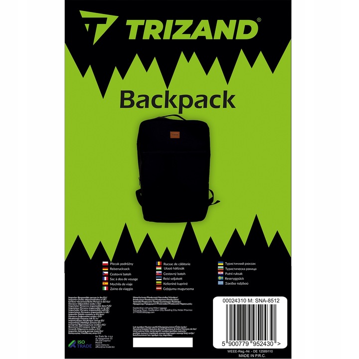 Torba podróżna Trizand Plecak Poróżny do Wszystkich Linii Lotniczych