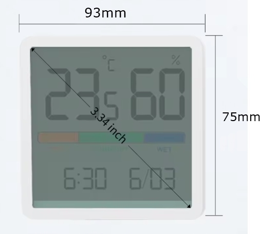Stacja Pogodowa Pogody Higrometr Bezprzewodowa Termometr Czujnik Zegar Data