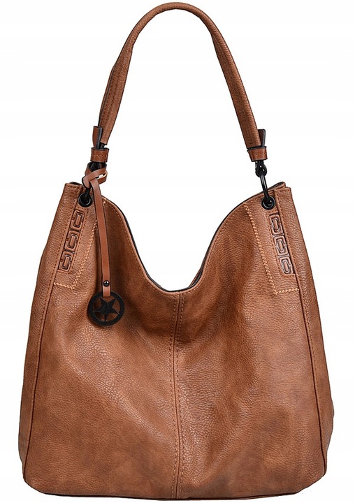 TOMMASINI TOREBKA damska WOREK na ramię pasek czarny