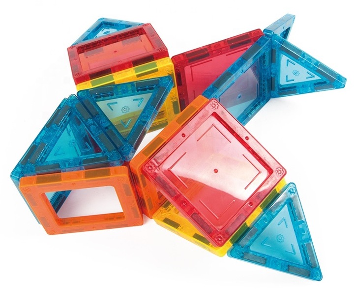 EDUKACYJNE KLOCKI MAGNETYCZNE ZESTAW 56 EL PANELE KONSTRUKCYJNE DLA DZIECI