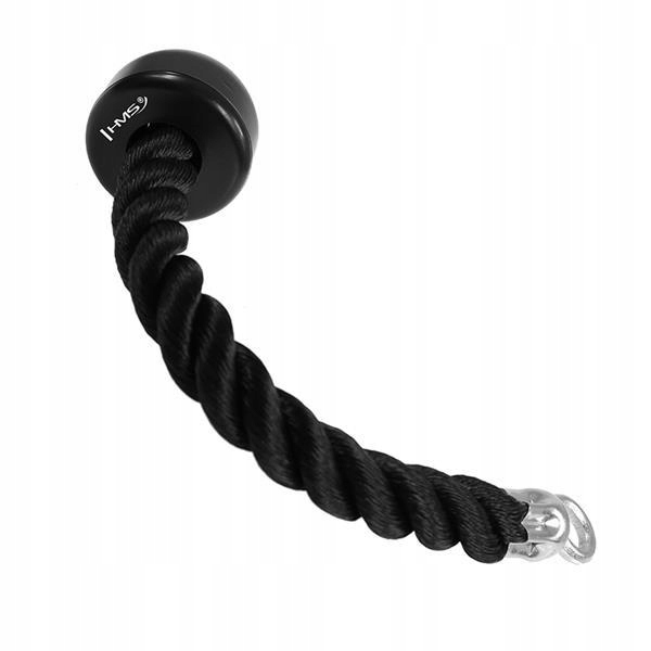 Uchwyt do ćwiczeń na wyciągu SZNUR POJEDYNCZY Z zakończeniem gumowanym UW07