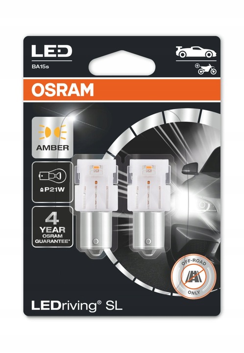 Osram Żarówka Ledowa Led Premium New P21W Amber Kierunkowskazy