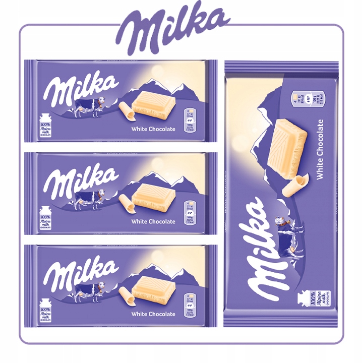 MILKA CZEKOLADA WHITE 4x100G