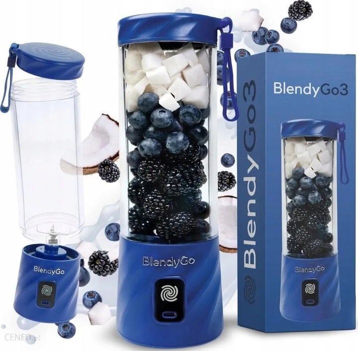 Oryginalny Blender BlendyGo 3 Bezprzewodowy Niebieski|Kielichowy |Przenośny