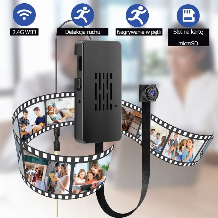 Mikro kamera szpiegowska FULL HD WiFi do smartfona
