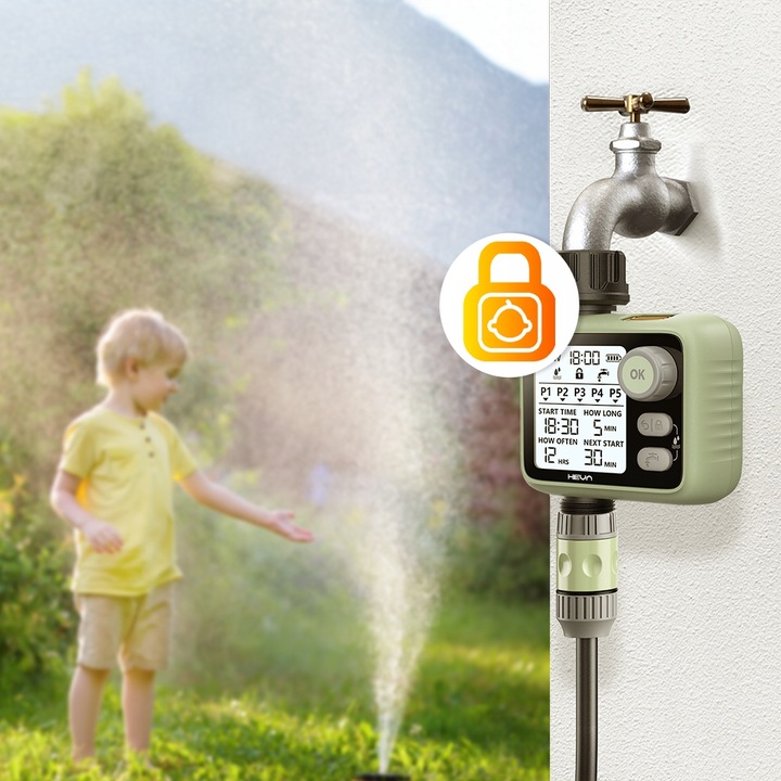 Elektroniczny sterownik nawadniania HEVA programator do wody z filtrem 8bar