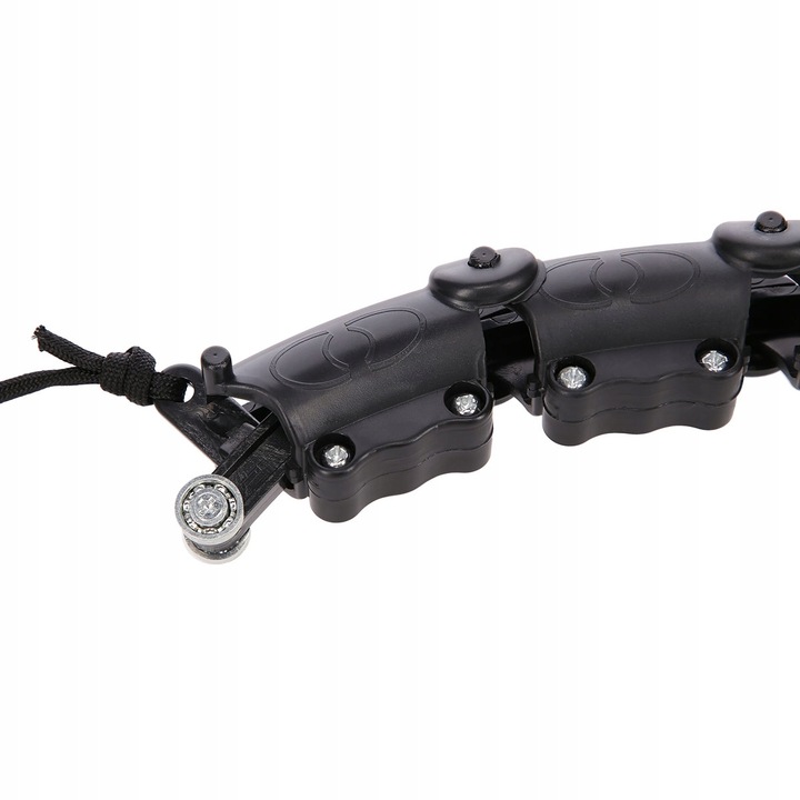 HULA HOP PLUS SIZE BLACK Z WYPUSTKAMI I OBCIĄŻNIKIEM HMS HHW11 DUŻE KOŁO