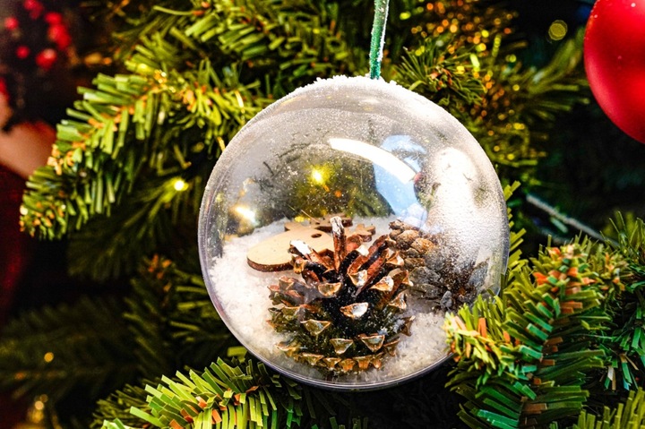 Kula Bombka AKRYLOWA 10cm 10 szt PRZEZROCZYSTA Bombka Plastikowa Otwierana