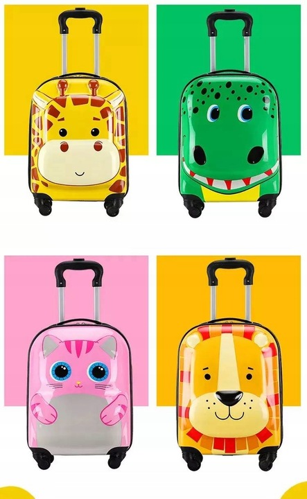 KOTEK KOT 3D WALIZKA DZIECI BAGAŻ PODRÓŻ KABINOWA