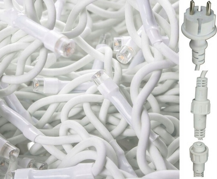 SOPLE FLASH 500 LED ZEWNĘTRZNE BIAŁE ZIMNE CHOINKOWE lampki z Flashem