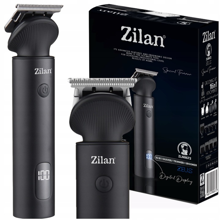 TRYMER GOLARKA STRZYŻENIE GOLENIE BRODY WŁOSÓW BEZPRZEWODOWA XXL USB 16W1