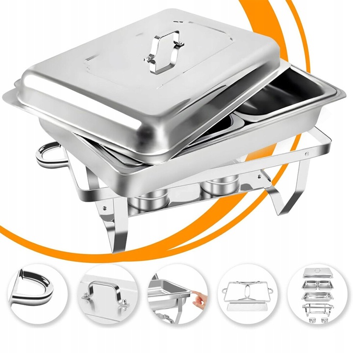 PODGRZEWACZ 1/2 DO POTRAW GASTRONOMICZNY 9 L STAL NIERDZEWNA