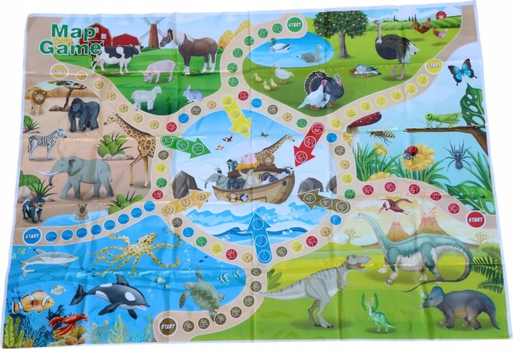 FARMA FIGURKI ZWIERZĘTA WIEŚ DUŻY ZESTAW W POJEMNIKU GOSPODARSKIE ZAGRODA M