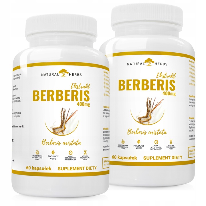 Berberis Ekstrakt 400mg BERBERYS na stres 120 kaps