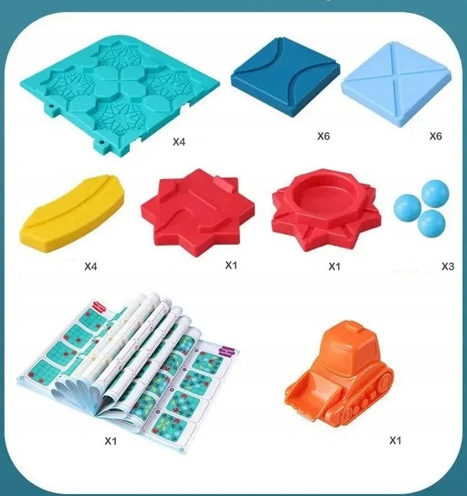 GRA LOGICZNA PLANSZOWA UKŁADANKA LABIRYNT BUDOWANIE DROGI NA PREZENT KLOCKI