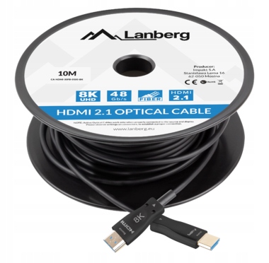 KABEL PRZEWÓD PRZYŁĄCZE HDMI V2.1 8K 144HZ ETHERNET OPTYCZNY HDR AOC 10M
