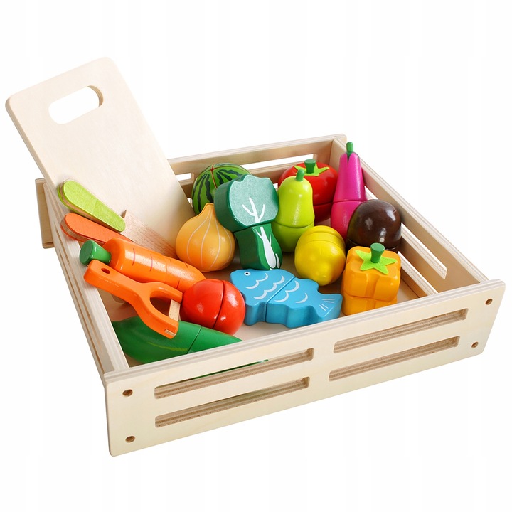 Drewniane Warzywa i Owoce do Krojenia na Rzepy dla Dzieci Zestaw na Prezent