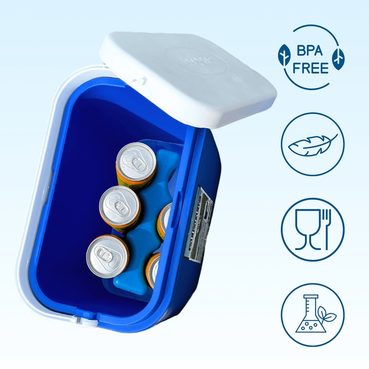 LODÓWKA TURYSTYCZNA 10L na WKŁADY MROŻĄCE do auta KAMPERA łodzi piknik