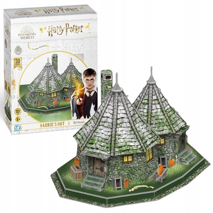 HARRY POTTER PUZZLE 3D CHATKA HAGRIDA 101 ELEMENTÓW