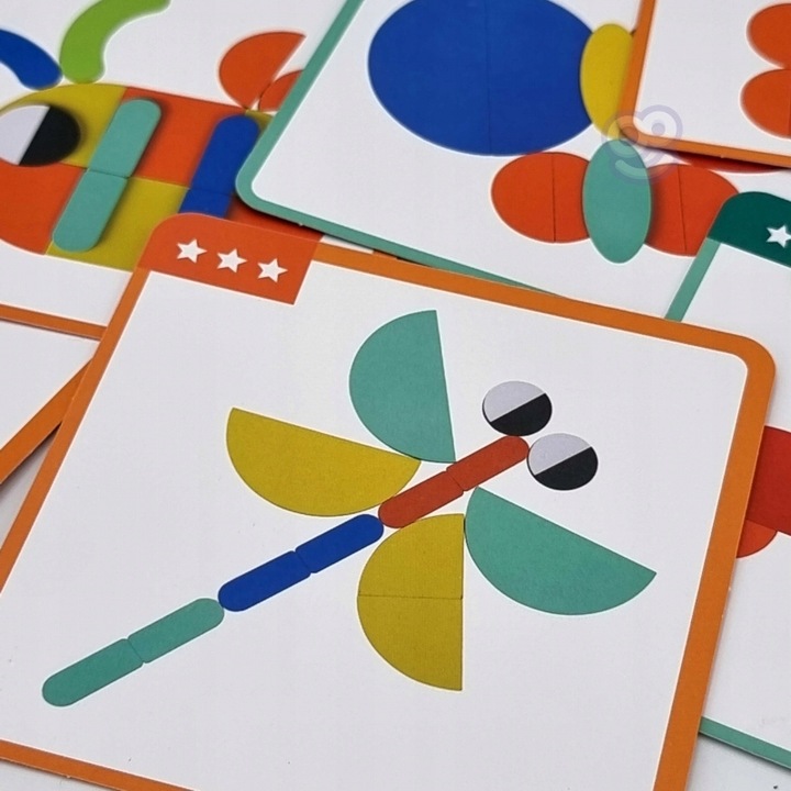 Drewniana Układanka Montessori 40 Wzorów 55 el.