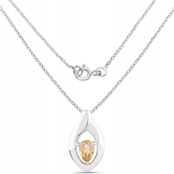 NATURALNY CYTRYN SREBRO UROCZY WISIOREK