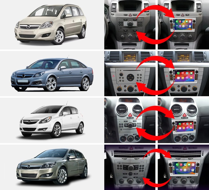RADIO NAWIGACJA ANDROID OPEL ASTRA H CORSA D ZAFIRA B VECTRA C BLUETOOTH
