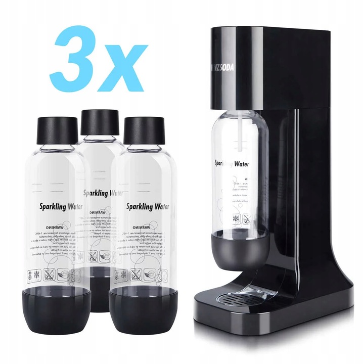 SATURATOR + 3x BUTELKI Saturator do wody + NABÓJ Zestaw Menzsoda