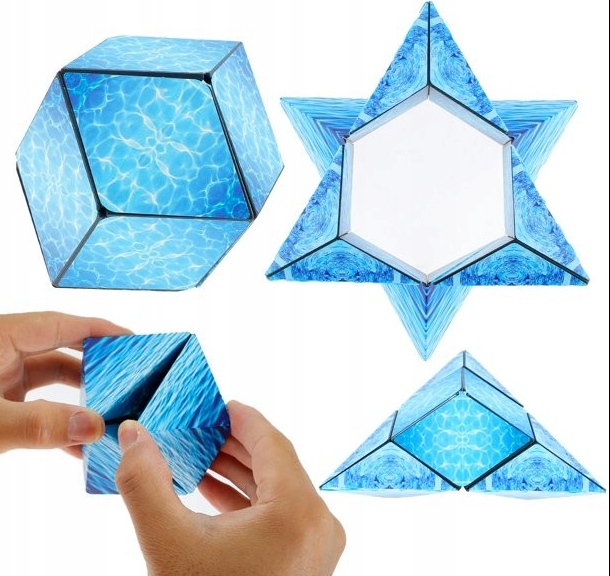 FIDGET CUBE ANTYSTRESOWA KOSTKA MAGNETYCZNA NIEBIESKA PUZZLE MAGIC CUBE