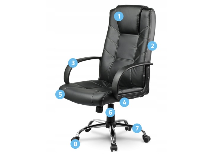 FOTEL BIUROWY OBROTOWY CHROM KRZESŁO SOFOTEL