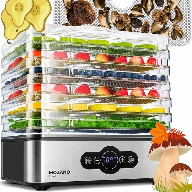 SUSZARKA DO GRZYBÓW OWOCÓW WARZYW SPOŻYWCZA DUŻA STALOWE SITA 500W ŻYWNOŚCI