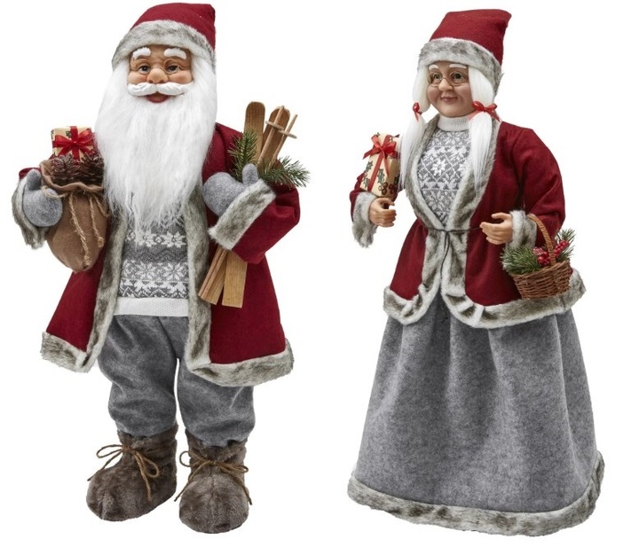 Pani Mikołajowa Mikołaj Figura Świąteczna duża 81 cm