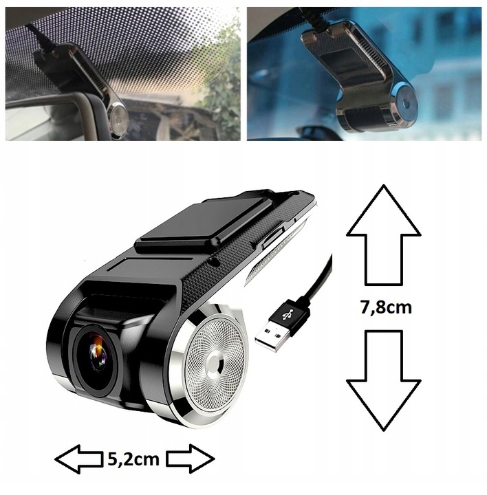 REJESTRATOR JAZDY DO RADIA USB ADAS ANDROID 1280P