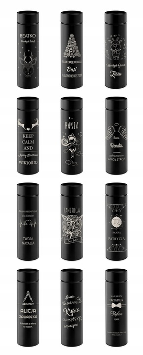 Kubek Termiczny z Grawerem Wyświetlacz 450ml Termos z Zaparzaczem na Kawę