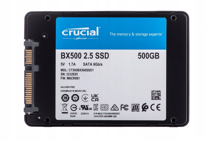 Dysk SSD CRUCIAL BX500 500GB SATA III 2.5''