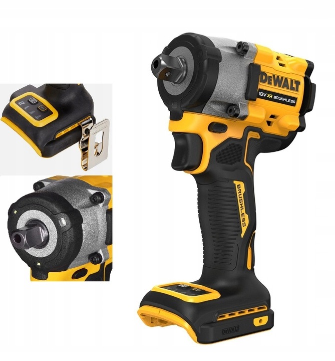 Klucz udarowy DeWALT DCF922N z silnikiem bezszczotkowym 1/2' 18V 406Nm XR