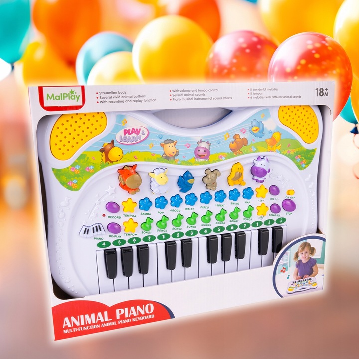ORGANY PIANINKO ORGANKI DLA DZIECI EDUKACYJNE FARMA ODGŁOSY ZWIERZĄT