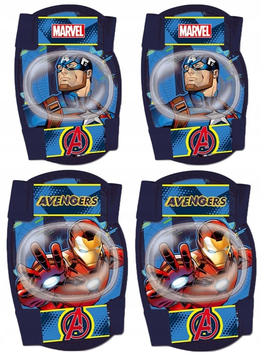 4x ochraniacze kask rowerowy rękawiczki na rower Avengers Ironman Kapitan A