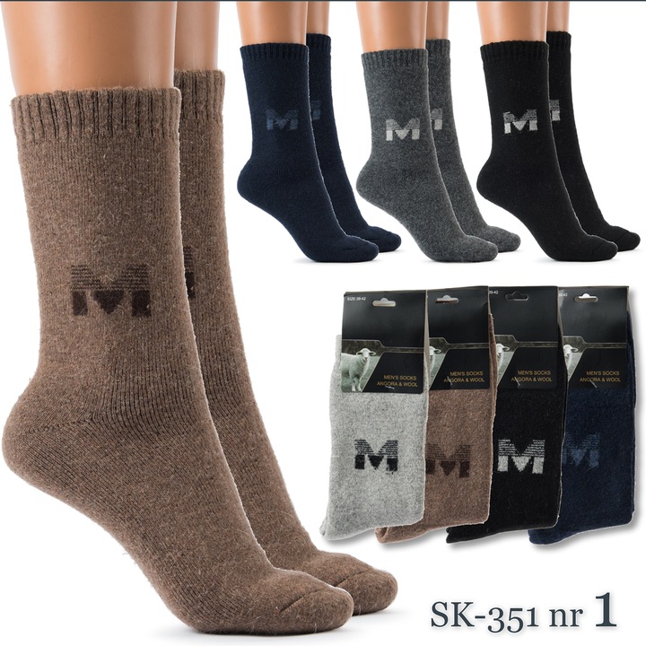 4x SKARPETY męskie FROTTE Ciepłe TERMICZNE trwałe WEŁNIANE mocne JAKOŚĆ