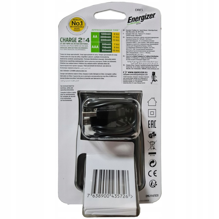 Ładowarka ENERGIZER Base Baterii AAA R3 AA R6 + 4x Akumulatorki AA 1300mAh