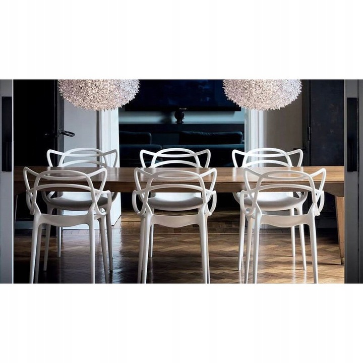 Krzesło Plastikowe Ogrodowe Tarasowe Białe Mocne Ażurowe Na Balkon Działkę