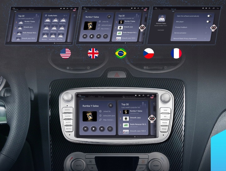 RADIO SAMOCHODOWE do FORD MONDEO MK4 FOCUS MK2 MK3 GALAXY GPS ANDROID RDS