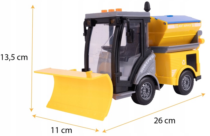 AUTO POJAZD ODŚNIEŻARKA DO ŚNIEGU SPYCHACZ ULICZNY LED DŹWIĘK NA BATERIE