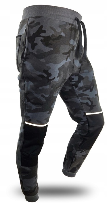 Lekkie Spodnie robocze DRESOWE nakolanniki odblaski DRESY WZMACNIONE bhp