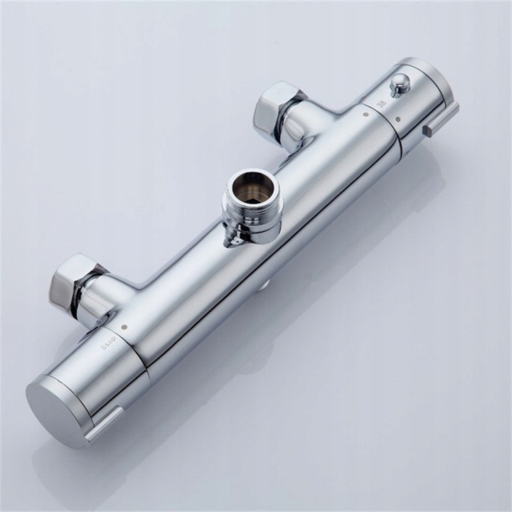 BATERIA PRYSZNICOWA Z TERMOSTATEM ŁAZIENKOWA ŚCIENNA ZESTAW T204A CHROM